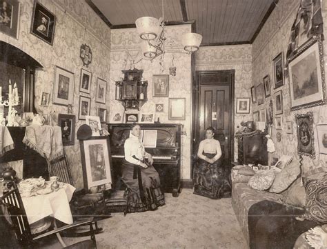 All Sizes Vintage Interior With Two Women Possibly Twins Flickr