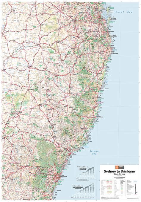 Sydney To Brisbane Road Map Geographica