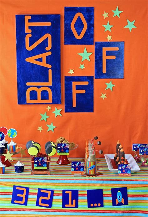First birthday party ideas for boys. Birthday BLAST OFF! {Space Party Theme} // Hostess with ...