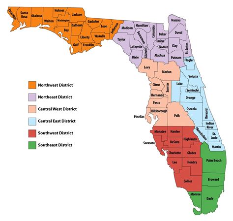 Printable Florida County Map Printable Map Of The United States