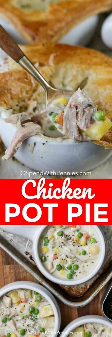Simmer, uncovered, for 5 minutes, until sauce thickens and vegetables are warmed. This classic chicken pot pie recipe is made with puff ...