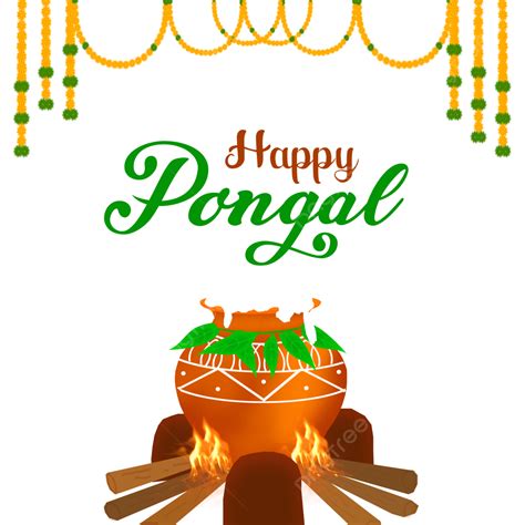 Happy Pongal Indian Harvest Fruit Festival Celebration Design Pongal