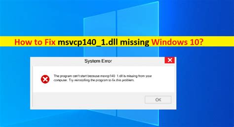 Cómo Reparar Msvcp1401dll Que Falta En Windows 10 Pasos Techs