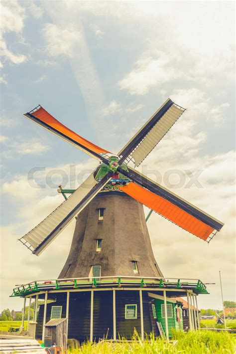 Fast Moving Windmill Blades Moving Stock Image Colourbox