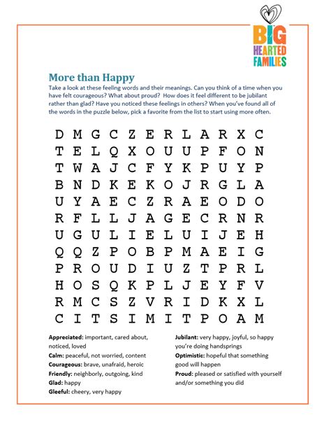 Feelings And Emotions Wordsearch With Key English Esl Word Search