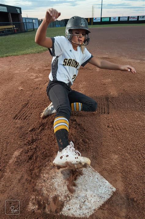 Action Shot Sliding Girl Softball Softball Memes Senior Softball