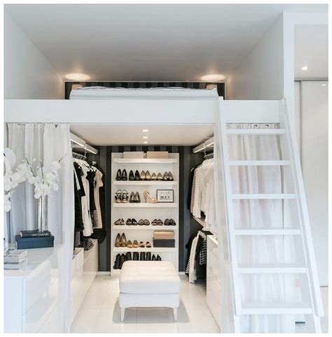 Awasome Loft Bed With Walk In Closet Underneath Ideas