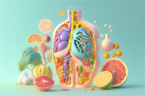 Fruits Forming A Human Body Metabolism And Nutrition Eating Diet Food