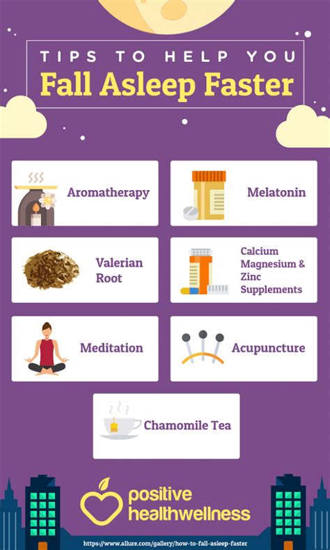 7 Tips To Help You Fall Asleep Faster Infographic Positive Health Wellness