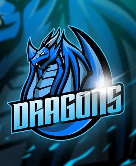 Dragons Mascot Logo Esport Template AI EPS Game Logo Design