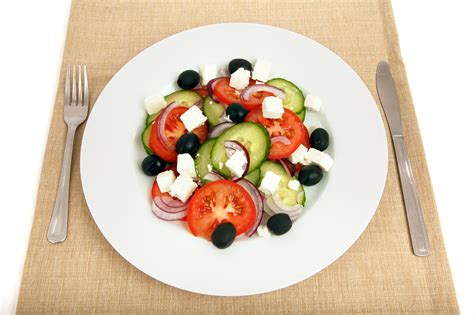 Foto Raf Tabak Yemek G Da Salata Yunan Akdeniz Retmek Sebze