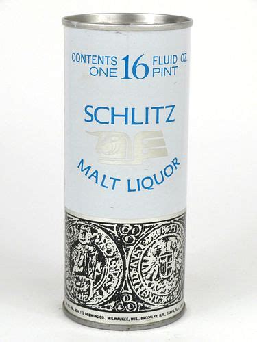 1971 Schlitz Malt Liquor 16oz One Pint Tab Top Can T166 201 Sold At