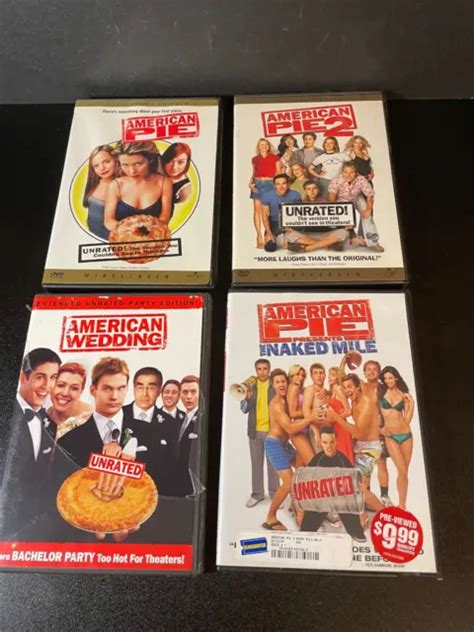 4 DVD LOT American Pie 1 2 American Wedding American Pie Naked Mile