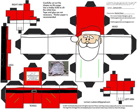 Santa Claus Papercraft Toy Free Printable Papercraft Templates