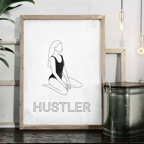 hustler girl power motivation minimalistic poster pyaarnation