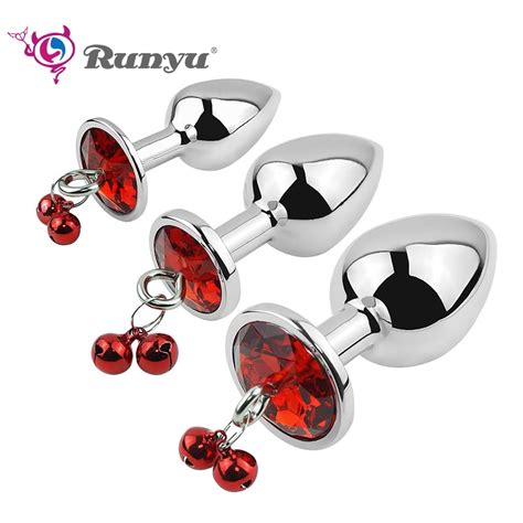 Runyu Intimate Metal Anal Plug With Small Bell Smooth Touch Butt Plug