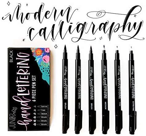 Hand Lettering Pens By June Lucy Piece Modern Calligraphy Markers Set For Beginners