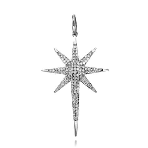 Elongated Diamond Star Pendant