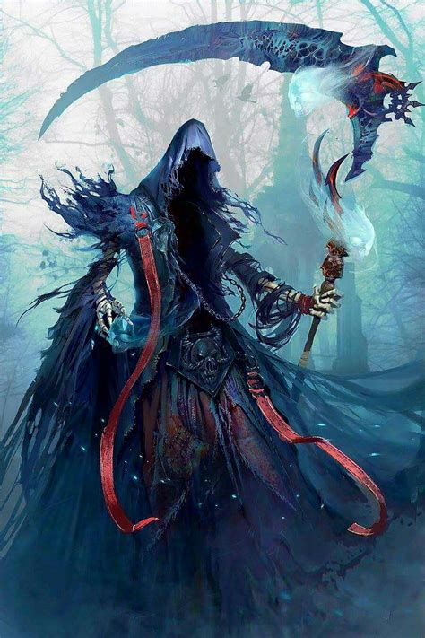 Fear The Reaper Dark Fantasy Art Fantasy Artwork Anime Artwork Dark