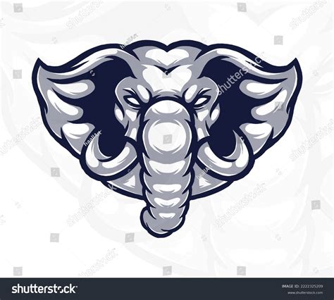 Vector Illustration Elephant Head Mascot Logo Stock Vector Royalty