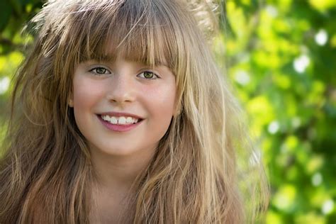 Smile Pretty Blond Face Person Girl Female Human 20 Inch By 30 Inch