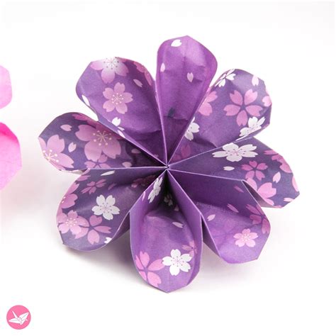 Easy 8 Petal Origami Flower Tutorial Paper Kawaii