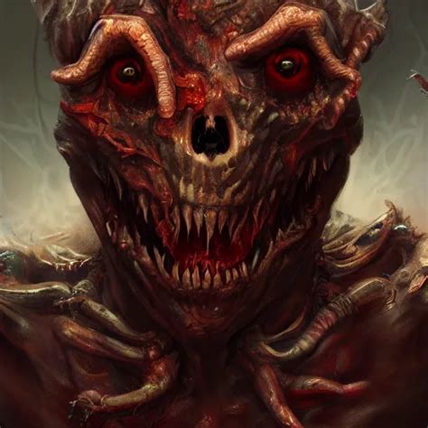 Horrifying Flesh Demon Monster Maximalist High Stable Diffusion