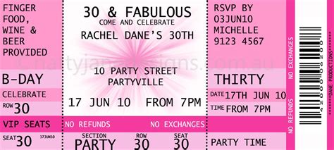 Do you happy if you get free birthday movie ticket? Free Event Invitation Templates | ... ticket design party ...