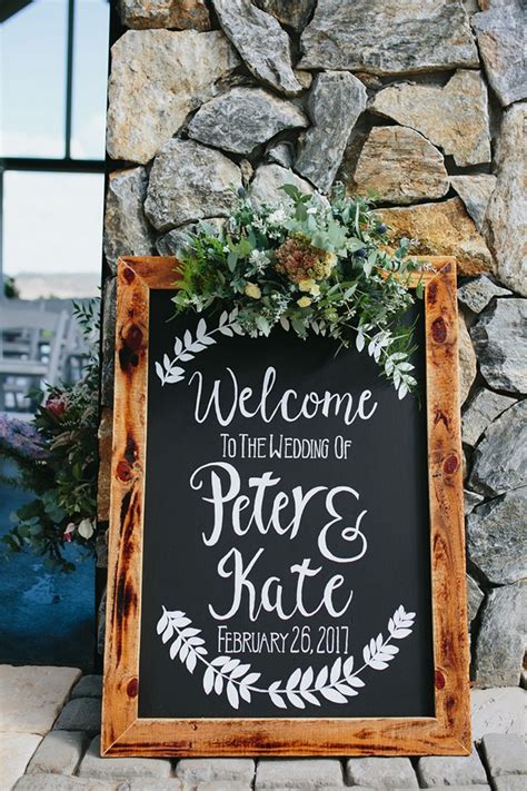 20 Chic Rustic Chalkboard Wedding Sign Ideas Page 2 Of 2