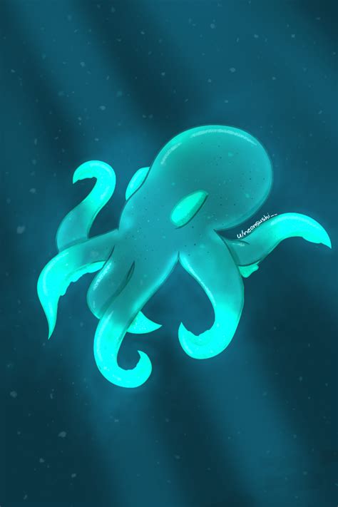 Fanart I Just Made Cuz I Think The Glow Squid Looks Epic Minecraft
