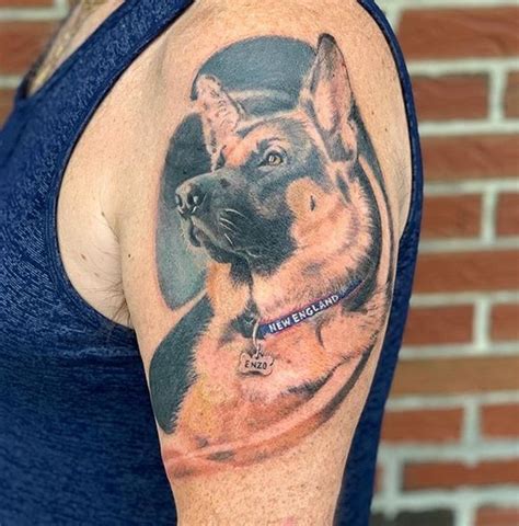 14 Memorial Tattoo Ideas For German Shepherd Lovers Skull Tattoos Dog