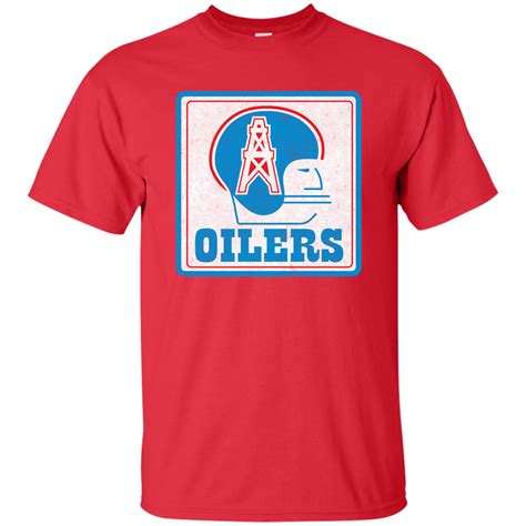 Houston Oilers Football Gildan Ultra Cotton T Shirt Red T Shirts