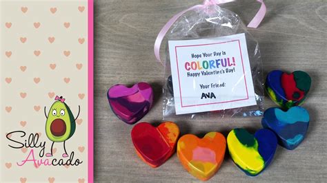 Valentines Day Melted Crayon Hearts Printable Card