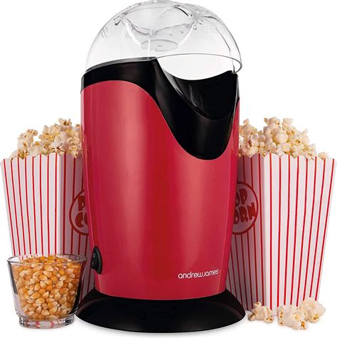 Andrew James Popcorn Maker Machine Healthy Air Popper Popcorn Machine