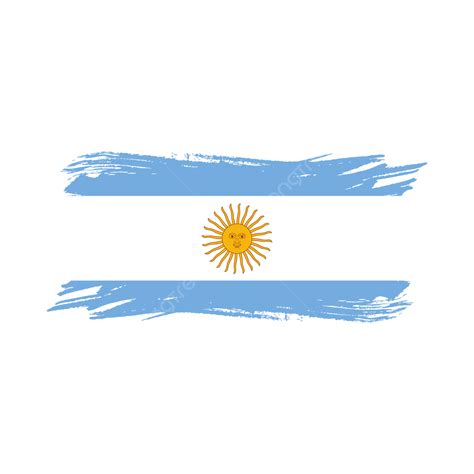 Gambar Argentina Flag Sikat Cat Air Transparan Dicat Bendera Argentina Sikat Argentina Png