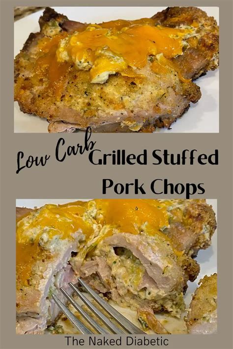 Easy To Make Low Carb Grilled Stuffed Pork Chops The Naked Diabetic