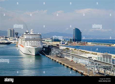 Barcelona Spain June 2 2016 Port Vell And Its Cruise Terminal With