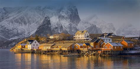 Norway Reflection Village Lake Hd Wallpaper Rare Gallery