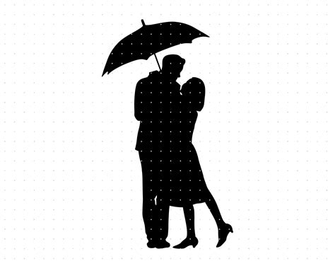 Couple Under An Umbrella Svg Umbrella Couple Clipart Couple In The
