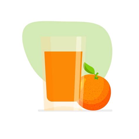 Jugo De Naranja Natural En Un Vaso Zumo Recién Exprimido Con La Mitad