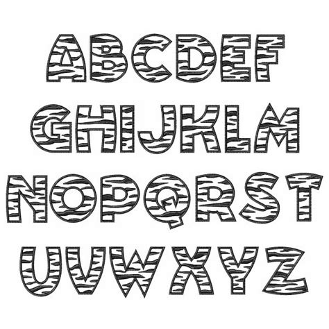 1500 x 1150 jpeg 223 кб. Zebra Font Embroidery Alphabet from Great Notions ...