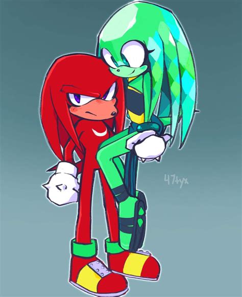 Knuckles Holding Emerald With One Hand Sonic The Hedgehog Amino