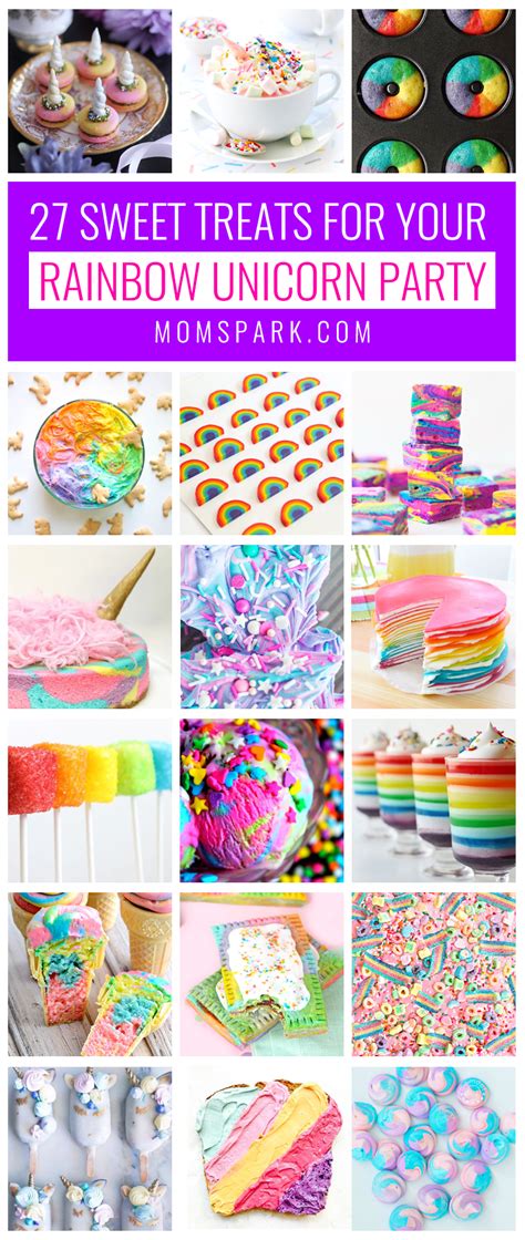 27 Sweets And Treats For Your Rainbow Unicorn Party Mom Spark Mom Blogger