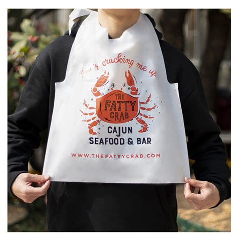 Custom Printed Adult Restaurant Plastic Disposable Lobster Bib Adult