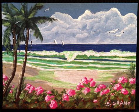 Hawaiian Seascape 8x10 Original Landscape Beach Painting
