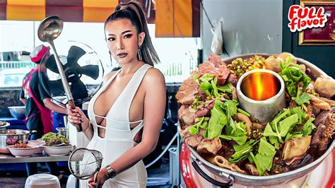 The Most Sexiest Noodles In Thailand Thai Braised Beef Noodles แซ่บ แตกซิก Youtube