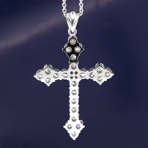 Diamond Cross Necklace Pendant 236 Carats Gold Or Platinum