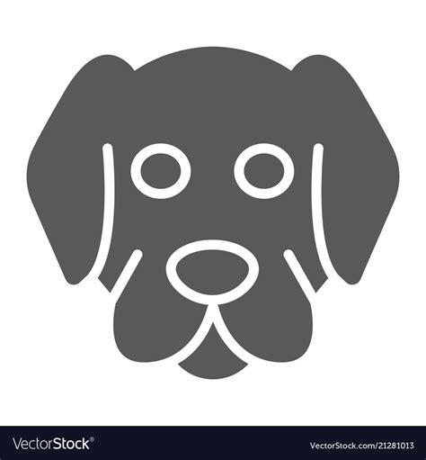 Dog Glyph Icon Animal And Zoo Mammal Sign Vector Image