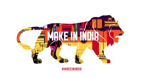 Make In India India Poster Boho Art Drawings Printing On Fabric