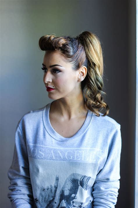 A 50s Pinup Ponytail In 2019 Ponytail Hairstyles 50s